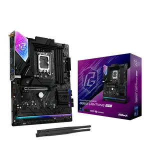 Материнская плата ASRock B860 Lightning WiFi — Intel B860, LGA1851, ATX, DDR5, 4 слота DIMM, Wi‑Fi 6E, 2.5Gb LAN