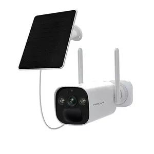 IP видеокамера Foscam BP4 2K (2560x1440) 20 к/с, 104° диагональ, IP66, аккумулятор 10000 мА·ч, солнечная панель 5 Вт, Wi‑Fi, двусторонняя связь