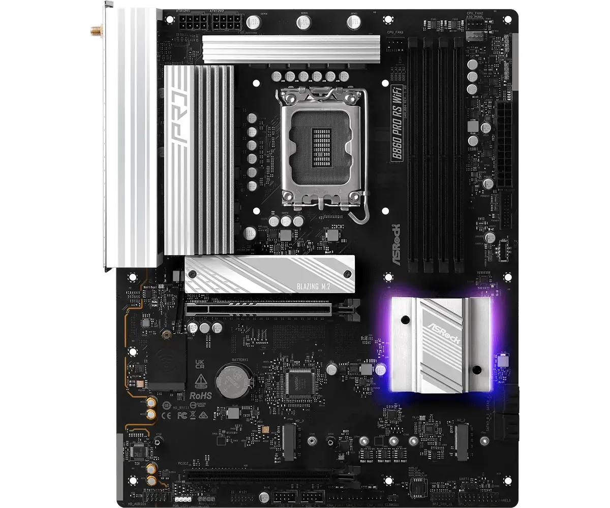 ASRock B860 Pro RS WiFi ATX mātesplate LGA1851 Photo 3