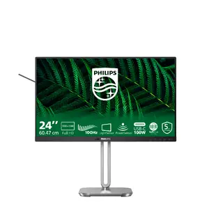 Компьютерный монитор Philips 5000 series 24B2G5301/00 23.8 Дюйма Full HD LCD 1920 x 1080 Пикселей 4 мс IPS Встроенные динамики USB-хаб VESA Регулировка высоты Черный