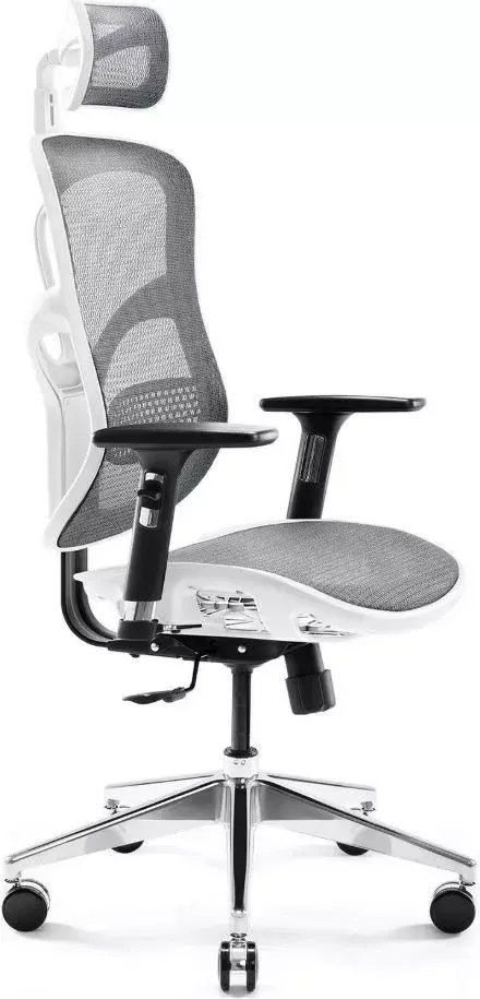Diablo Chairs V-Basic White-Grey ergonomisks krēsls Photo 3