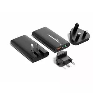 ER travel charger ERPW67G1C1AST-BK 67W with USB-C and USB-A