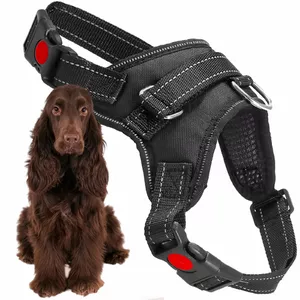 Dog harness Springos PA0305 adjustable size L pressure-free black
