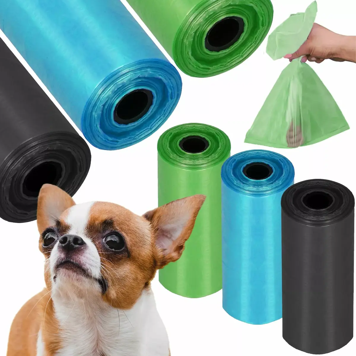Dog waste bags Springos PA0256, 18 pcs Photo 2