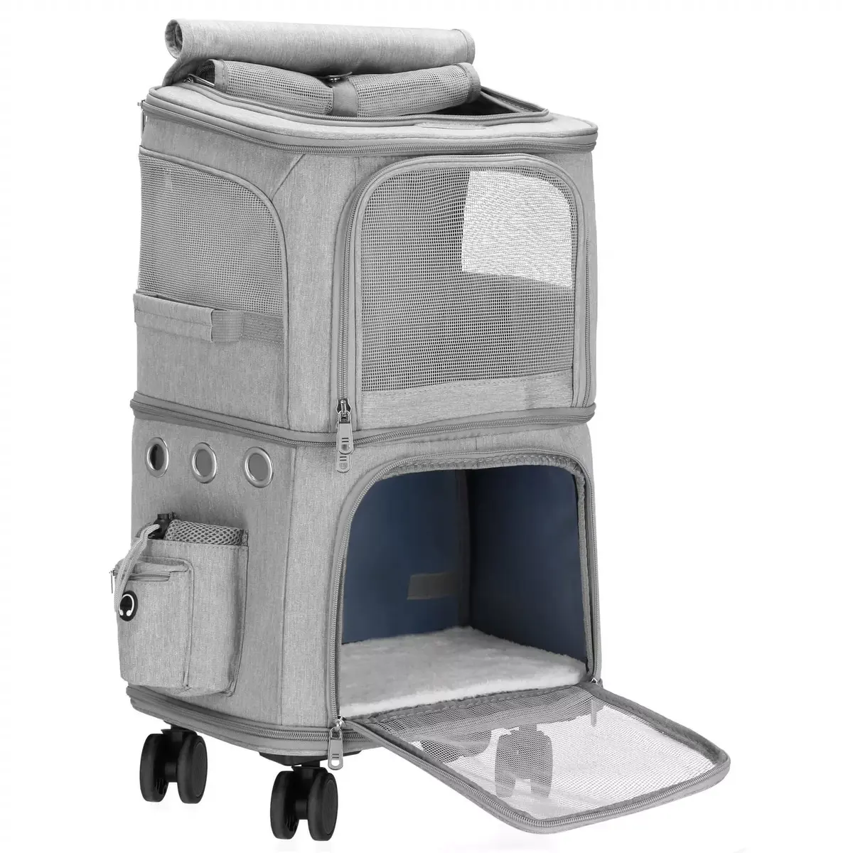 Pet carrier Springos PA0326 wheeled dual-chamber Photo 2