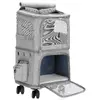 Pet carrier Springos PA0326 wheeled dual-chamber Photo 2