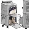 Pet carrier Springos PA0326 wheeled dual-chamber Photo 5