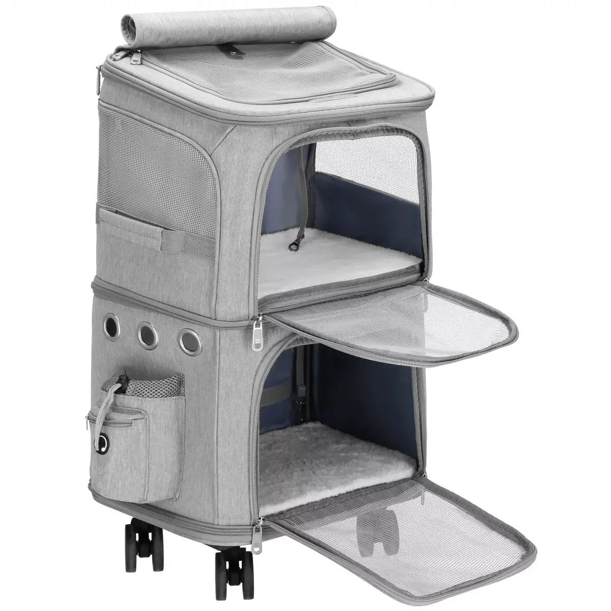 Pet carrier Springos PA0326 wheeled dual-chamber Photo 6