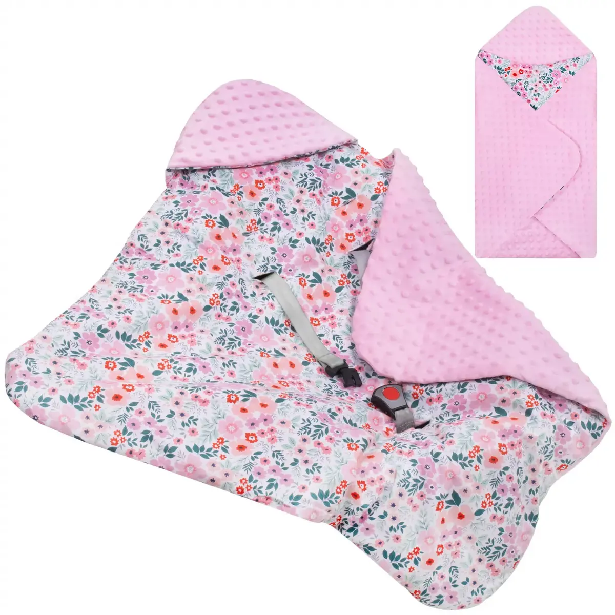 Baby wrap Springos SB0052 reversible blanket with hood Photo 7