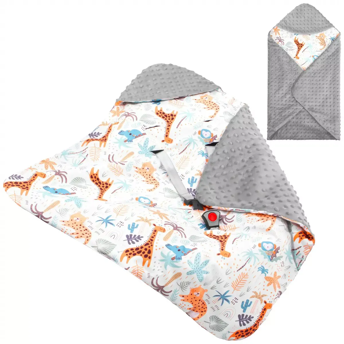 Baby wrap Springos SB0053 reversible blanket 77×77 cm Photo 3
