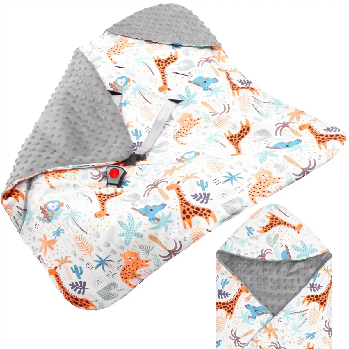 Baby wrap Springos SB0053 reversible blanket 77×77 cm Photo 5