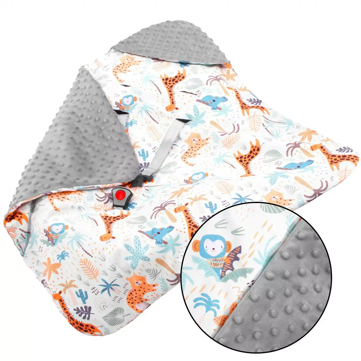 Baby wrap Springos SB0053 reversible blanket 77×77 cm Photo 7