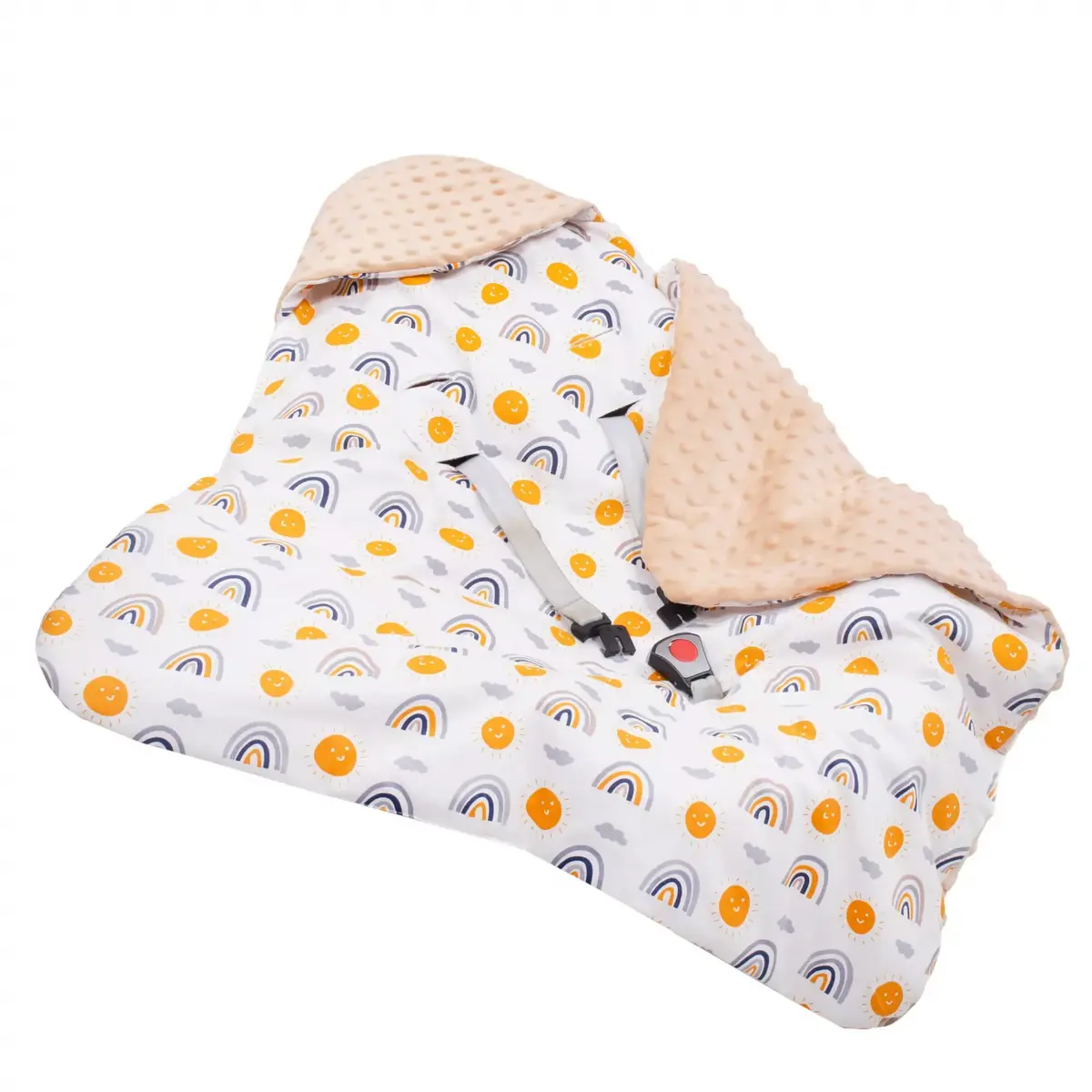 Baby wrap Springos SB0051 reversible blanket 77×77 cm Photo 4