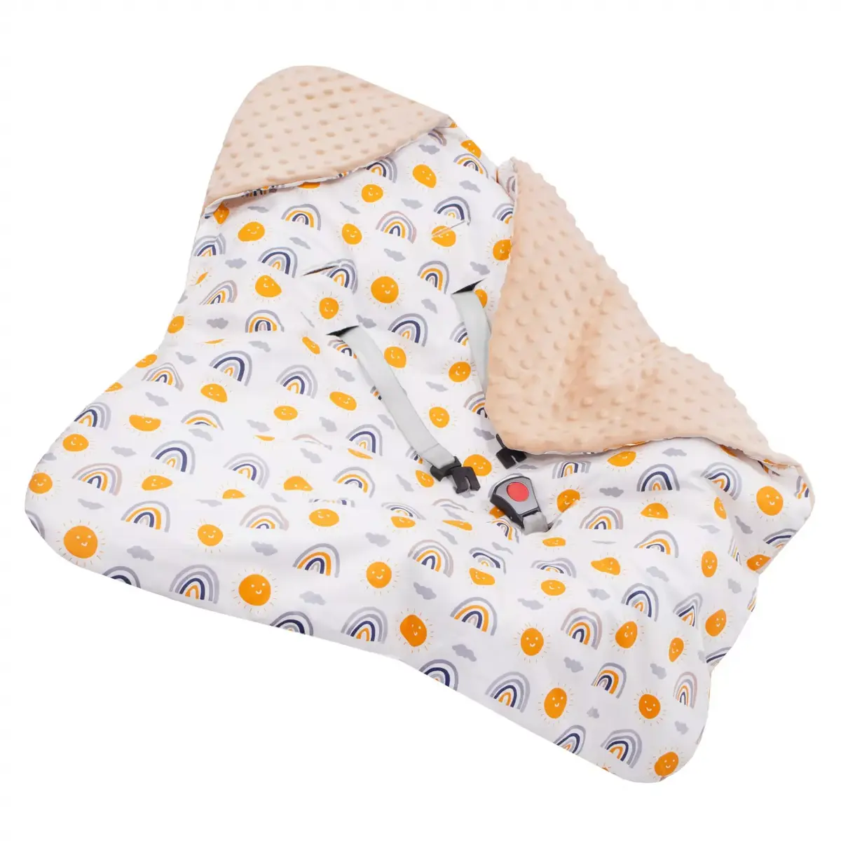 Baby wrap Springos SB0051 reversible blanket 77×77 cm Photo 5