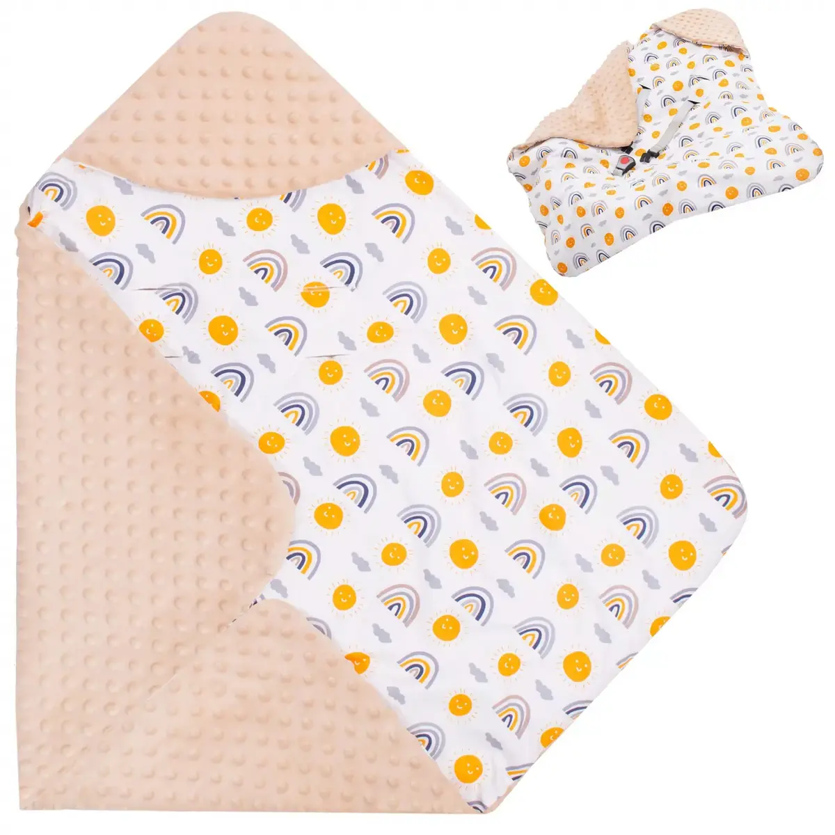 Baby wrap Springos SB0051 reversible blanket 77×77 cm Photo 6