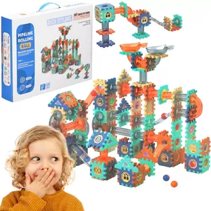 Construction and assembly blocks Springos KG0039 — 246 pcs colorful marble run set
