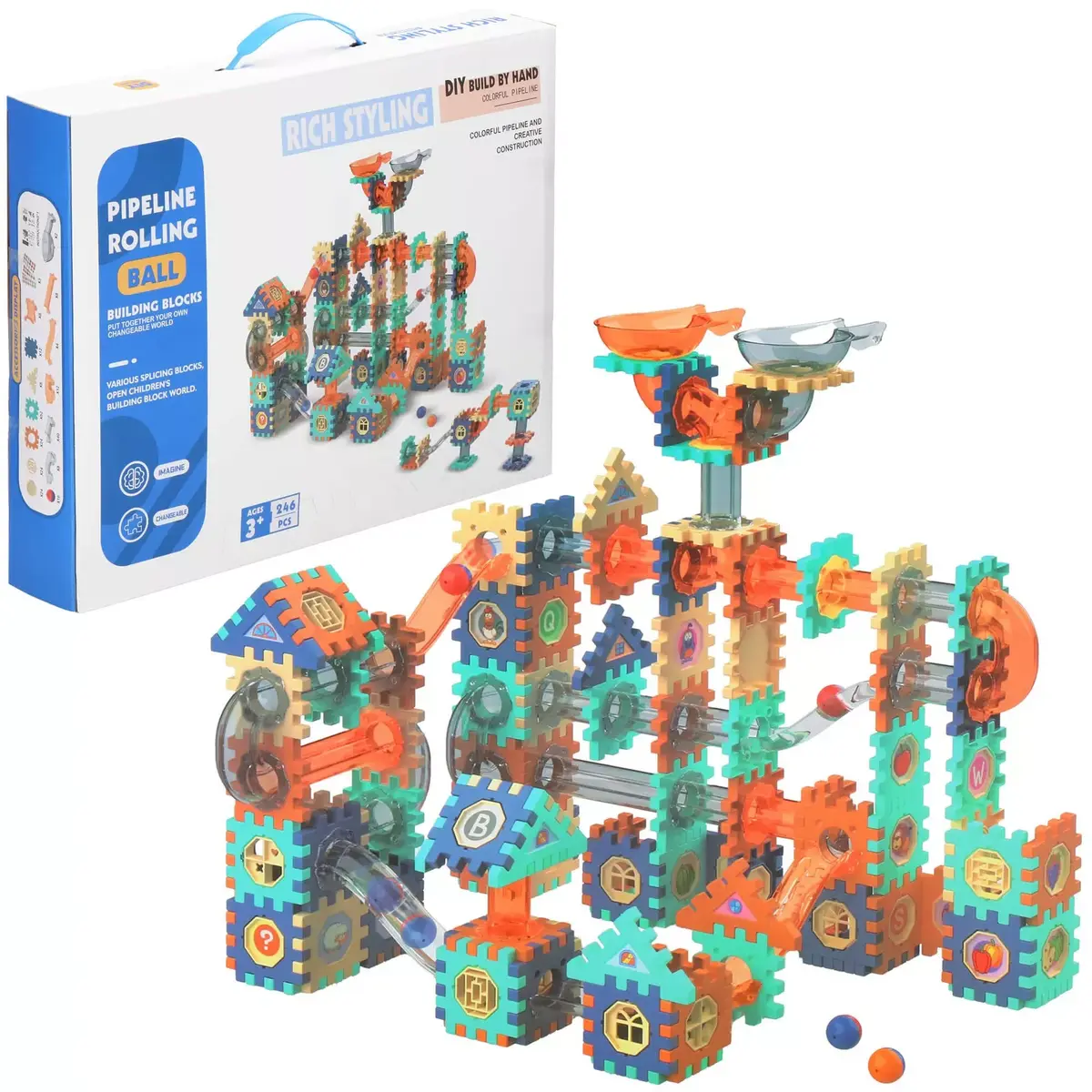 Springos KG0039 construction blocks — 246 pcs marble run Photo 10