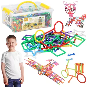 Construction and assembly blocks Springos KG0040 — 869-piece colorful tube set