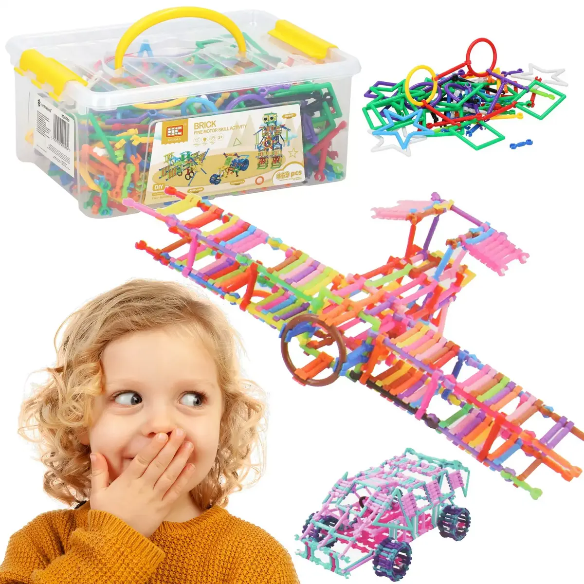 Construction blocks Springos KG0040 — 869 pcs Photo 2
