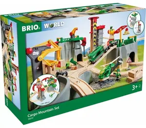 Ravensburger BRIO Cargo Mountain Set wooden play set for ages 3+, plastic and wood components, multicolour