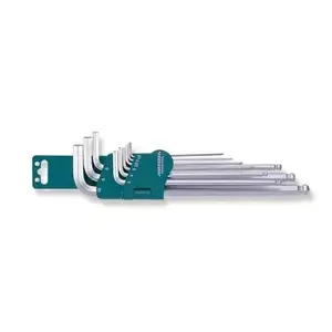 Hex key set L‑shape Jonnesway H06SM109S, ball ends, sizes 1.5–10 mm, 9 pcs