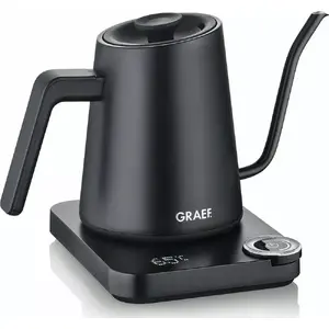 Electric kettle Graef GK502, 0.9 L, 1200 W, stainless steel housing, black