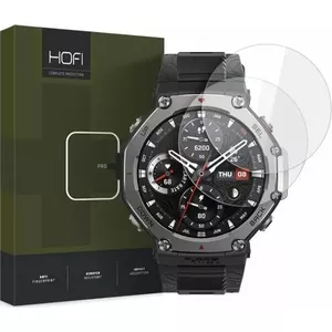 Защитное закалённое стекло Hofi Glass Pro+ 2 шт для Amazfit T-Rex 3 — прозрачное