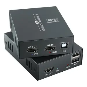 AV-удлинитель (передатчик и приёмник) LEVELONE HVE-8111, 3840×2160, Cat6, USB-A/USB-B, DC 12В (2 шт.)