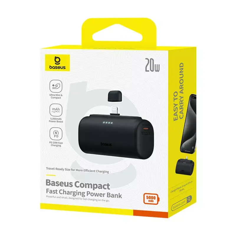Портативный аккумулятор OS-Baseus Compact IP 5000mAh P10068307113-00 Photo 6