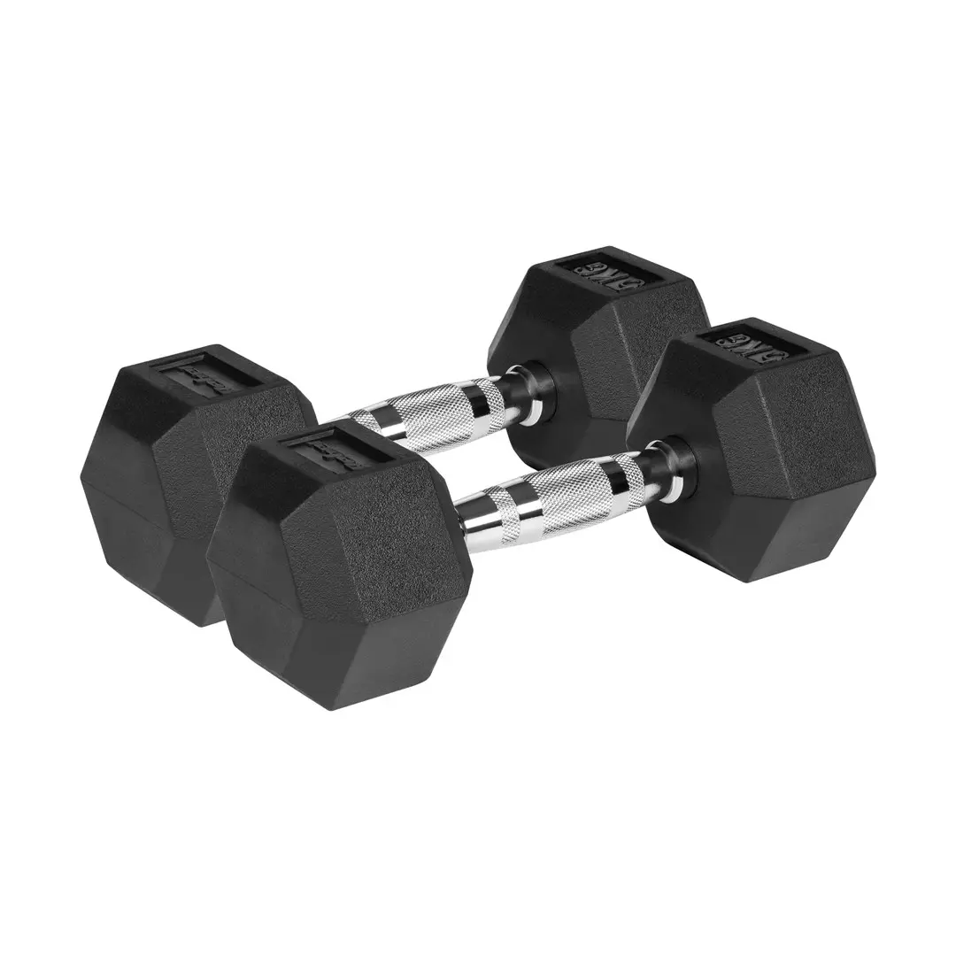Rebel Active gumijotas čuguna HEX hanteles