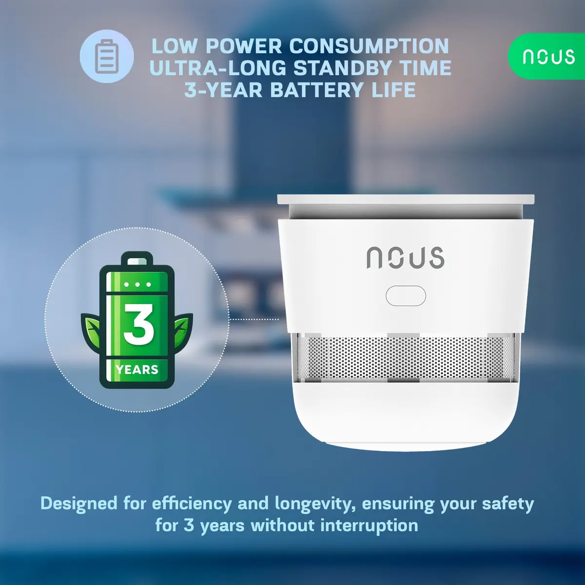 Wireless Smoke Detector Nous TUYA ZigBee NOUS-E8 Photo 3