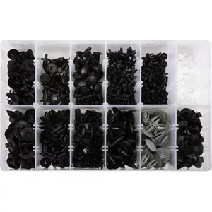 Car spare part YATO YT-06655 for Volvo — plastic clips in black/grey/white, pack of 350 pcs