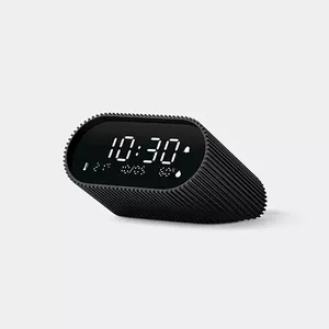 Digital alarm clock LEXON Ray Clock Black LED Battery USB