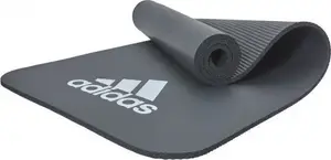 ADIDAS fitness mat 10 mm, grey — exercise and yoga mat, non-slip surface