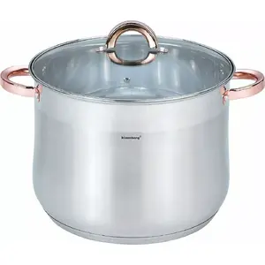 Cooking pot Klausberg KB-7795 with lid — 28 cm diameter, 13 L capacity, stainless cookware
