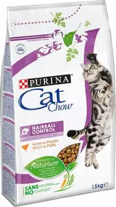 Сухой корм для кошек Nestle Purina Cat Chow Hairball Control 1,5 кг Взрослым, с курицей