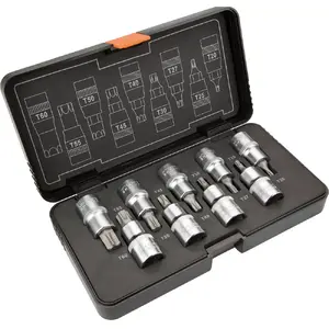 Socket Bit Set, NEO tools 1/2" Torx T20–T60, 9-piece (08-707)