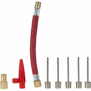 Pump accessory set GEKO G01268 — 8 pieces: needles, hose and adapters