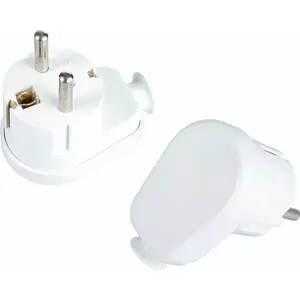 Angled detachable Uni-Schuko plug MONTIS MT021-B white — Montis WT-50