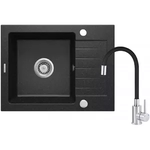 Granite kitchen sink deante ZQZC211A 1-bowl with drainer
