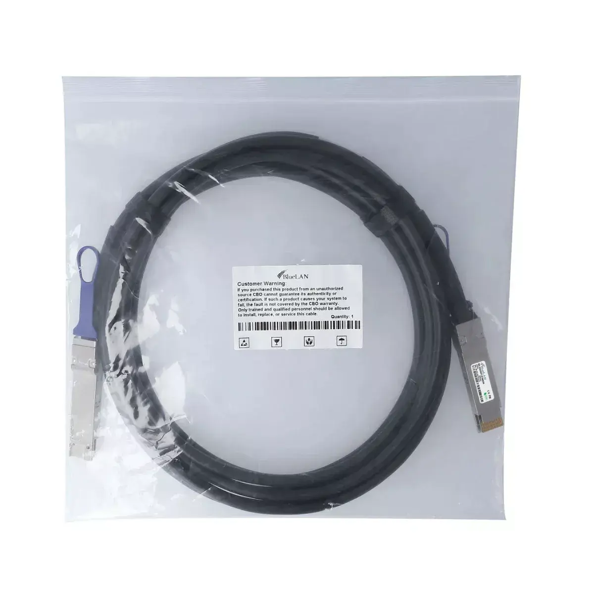 DAC Cable BlueOptics PAN-QSFPDD-DAC-2M-BL Photo 6