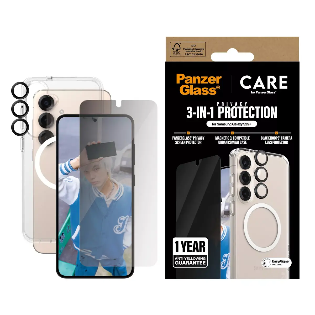 3-в-1 Privacy Bundle PanzerGlass Samsung Galaxy S25+ Photo 2