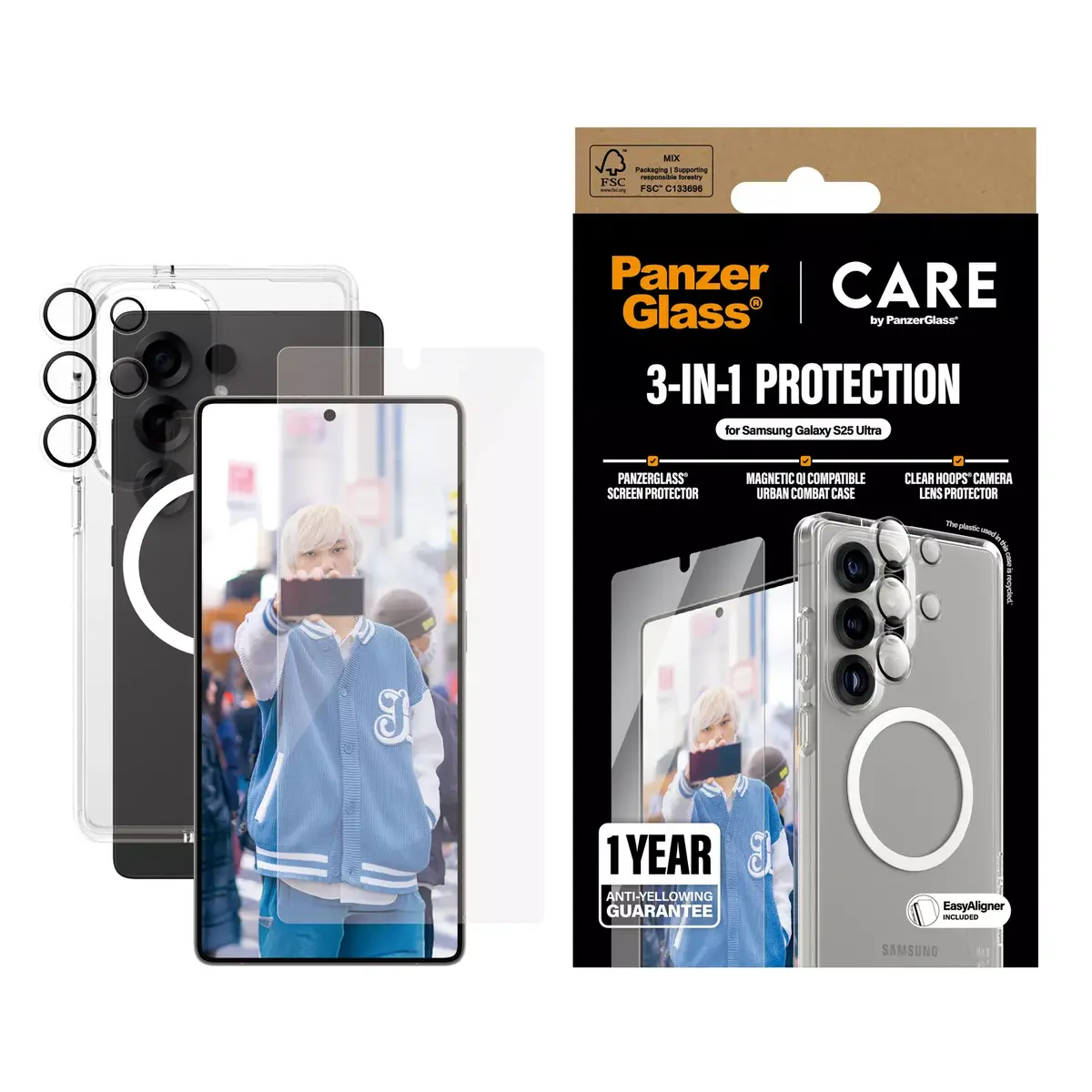 3-in-1 Bundle PanzerGlass Samsung Galaxy S25 Ultra Photo 2