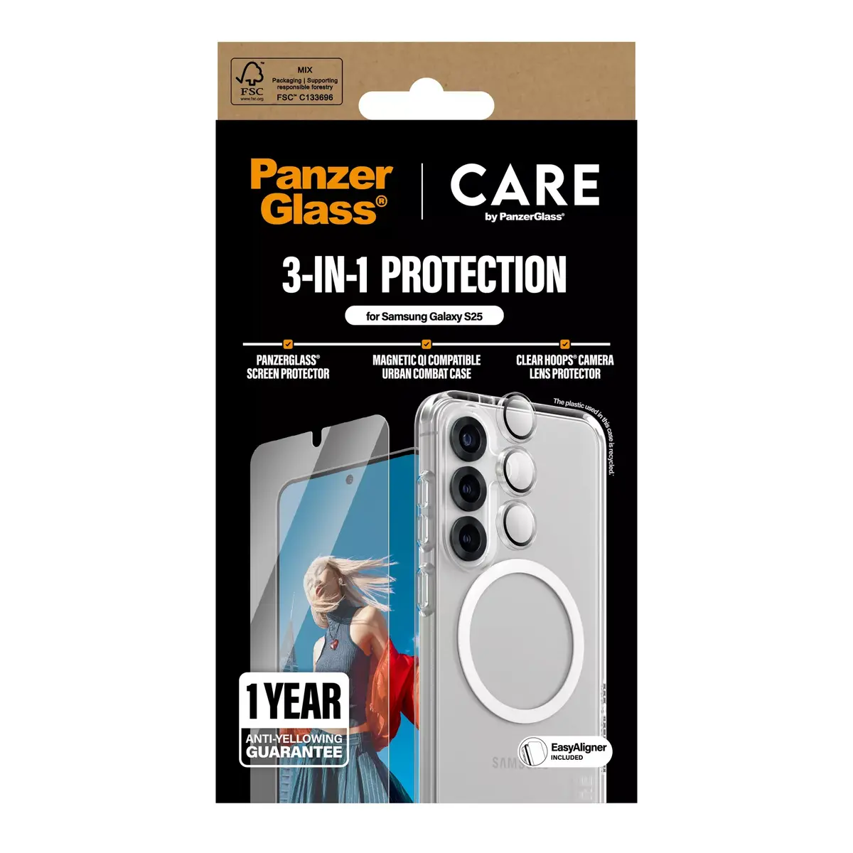 PanzerGlass CARE by ® Flagship 3-in-1 Bundle Samsung Galaxy S25 Photo 3