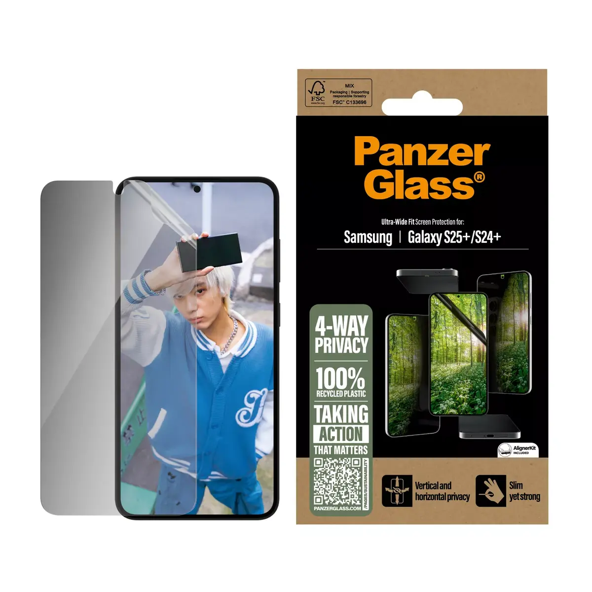 Privacy Screen Protector PanzerGlass Samsung Galaxy S25+ Photo 2