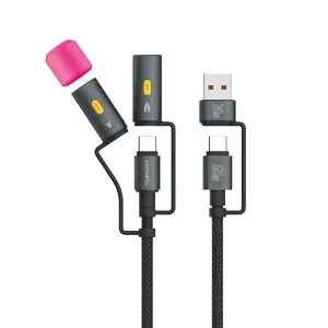 USB кабель 4smarts 541060 USB 2.0 1м USB C Черный Серый