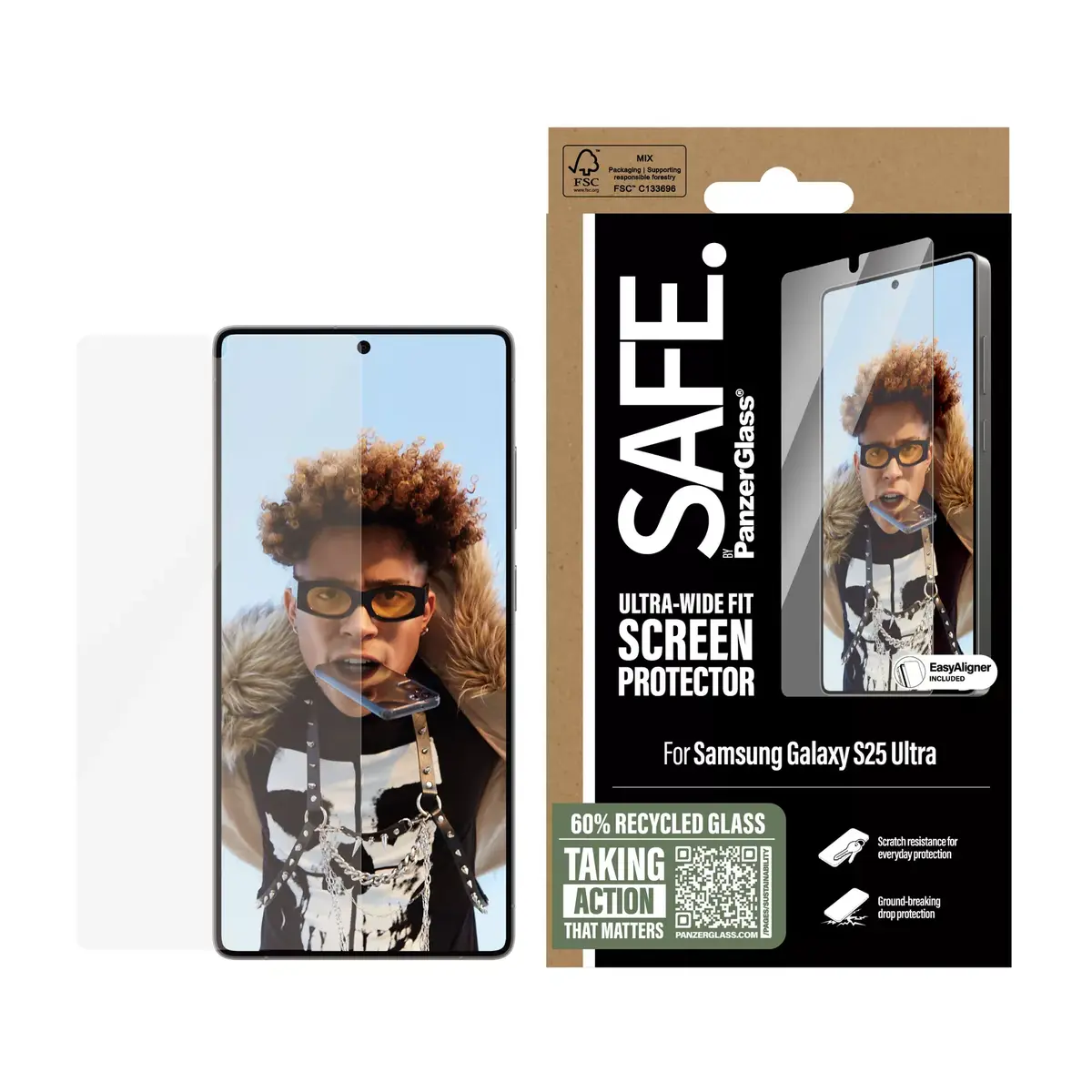 Screen Protector PanzerGlass SAFE. by ® Samsung Galaxy S25 Ultra Photo 2