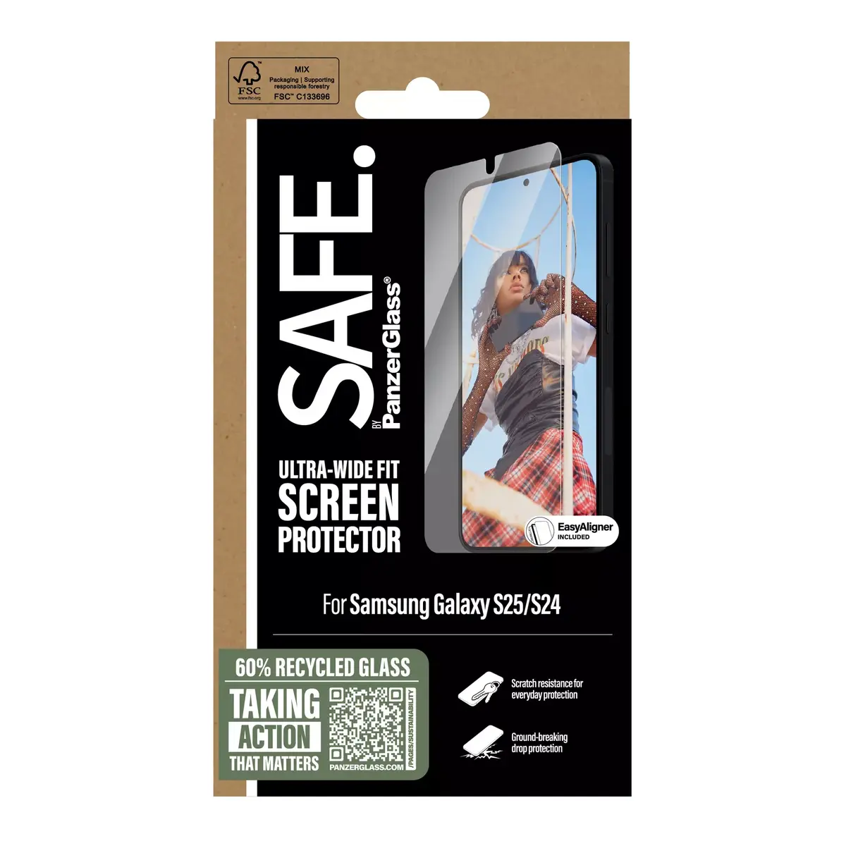 Screen Protector PanzerGlass SAFE. by ® Samsung Galaxy S25 Photo 3