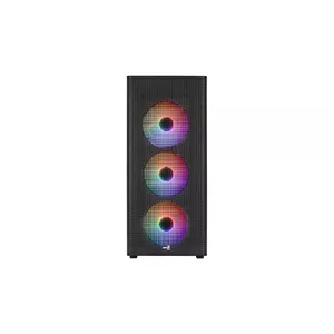 PC case AEROCOOL PGS DESIGNER-G-BK-v1 ATX midi tower, tempered glass, 4 RGB fans, supports ATX, GPU 34.5 cm, CPU cooler 158 mm