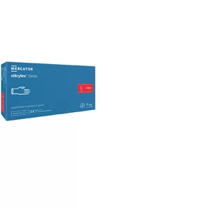 Disposable Nitrile Gloves Mercator Nitrylex Classic Powder-Free Blue Size L 100 pcs